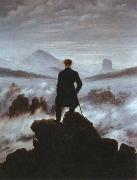 Caspar David Friedrich wanderer above the sea of fog France oil painting artist